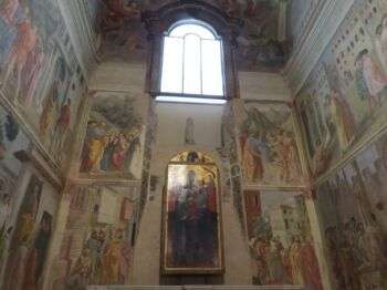 Cappella Brancacci- l'église de Santa Maria del Carmine à Florence, Italie. Elle est parfois appelée la "Chapelle Sixtine du début de la Renaissance" pour son cycle de peintures de Masaccio et Masolino da Panicale.