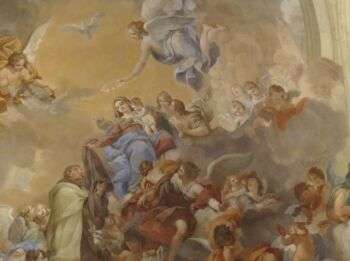 Un'altra foto della Cappella Brancacci, un dettaglio dell'affresco che la decora. 