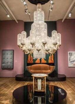 Chandelier Baccarat by Georges Chevalier (1894-1987)- (the "Jazz Age" exhibit at the Cleveland Museum of Art in Cleveland, Ohio, in the United States.)