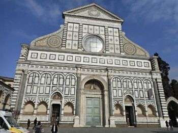 Church of Santa Maria Novella facade by Leon Battista Alberti.