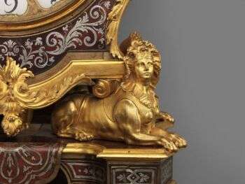 Close up of clock with pedestal, Case attributed to André Charles Boulle (French, Paris 1642–1732 Paris).