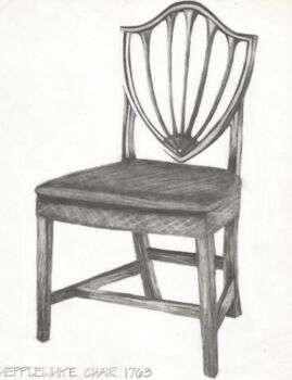 Hepplewhite chair sketch from 1763.