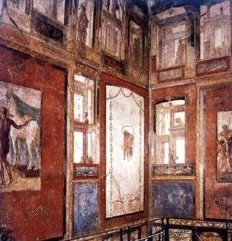 Ixion Room Vetii: Photo of the fourth style wall painting. 