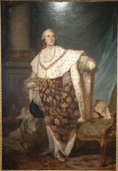 Ritratto di Luigi XVI, rappresentato in vesti regali. 