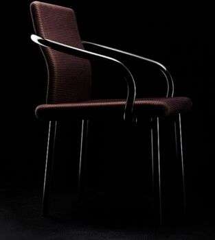 Example of post modern furniture.- Knoll Mandarin Chair Ettorre Sottsass.