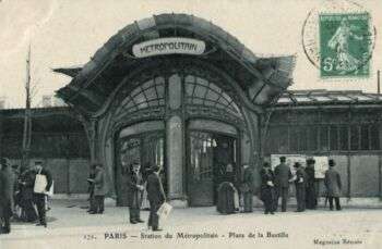 Metro station (1904) in Paris : Photo of the finished station.