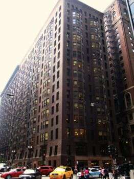 Photo of the Monadnock Building, in Chicago, Illinois. 

