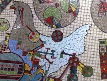 Mosaic by Eduardo Paolozzi (detail).