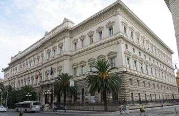 Palazzo Koch on Via Nazionale in Rome is the headquarters of Banca d'Italia, the National Bank of Italy. 