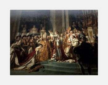 The Consecration of the Emperor Napoleon and the Coronation of Empress Joséphine on December 2, 1804 painting.