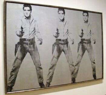 Triple Elvis - Museum of Modern Art, San Francisco-by Andy Warhol.