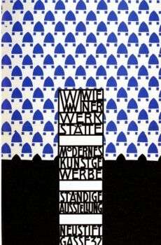 Wiener Werkstätte Exhibition poster- by Josef Hoffmann, ca. 1905.