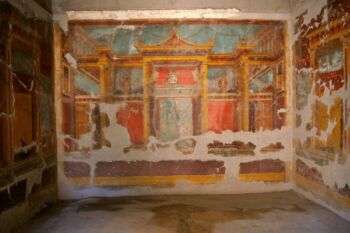 Photo of a fresco in a Villa in the odiern Torre Annunziata. 