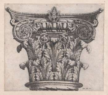 Print of a capitel designed according to the Composite Order. 