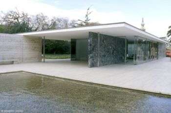 The Barcelona Pavilion, photo from the outside.