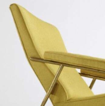 Detail of the yellow Distex lounge chair.