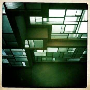 Villa Noailles Ceiling: Windows along the roof allow in light for the structure. 